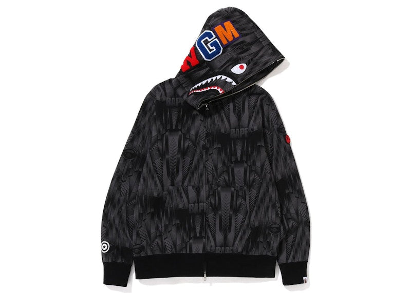 BAPE Speed Racer Shark Full Zip Hoodie Black
