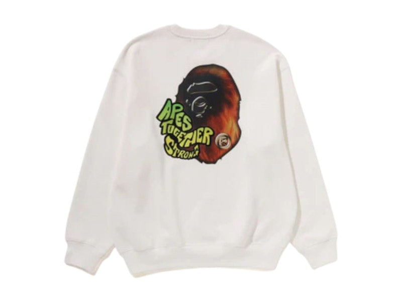 BAPE Sport Graphic Crewneck Ivory