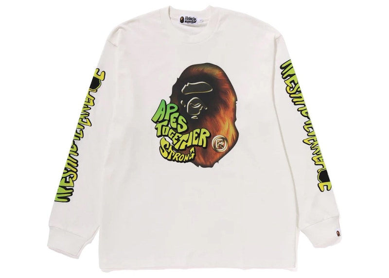 BAPE Sport Graphic L/S Tee White