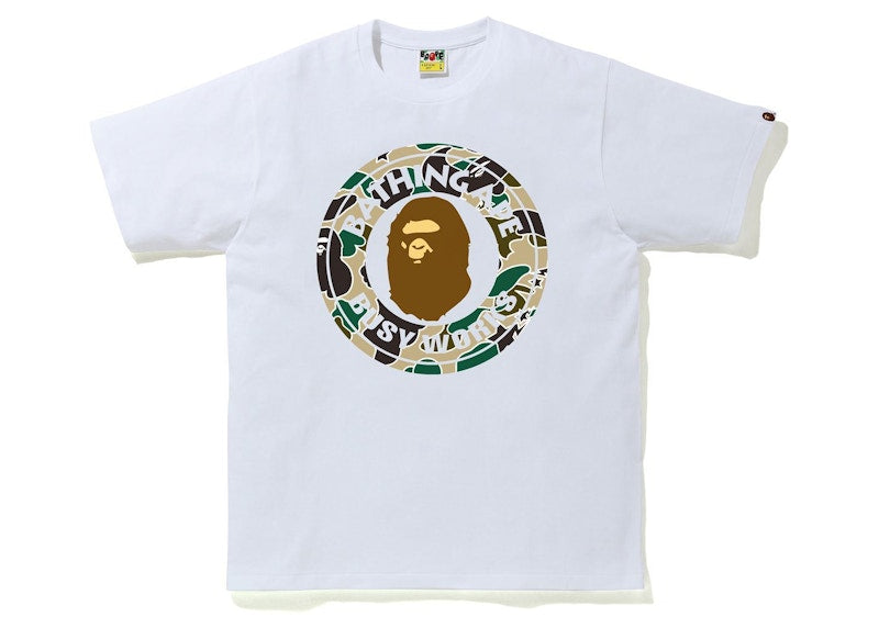 BAPE Sta Camo Busy Works Tee White/Yellow