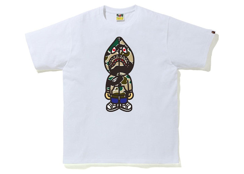 BAPE Sta Camo Classic Milo Shark Tee White/Yellow