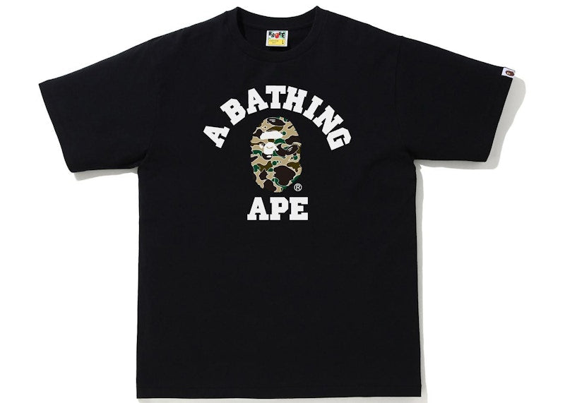 BAPE Sta Camo College Tee Black/Yellow