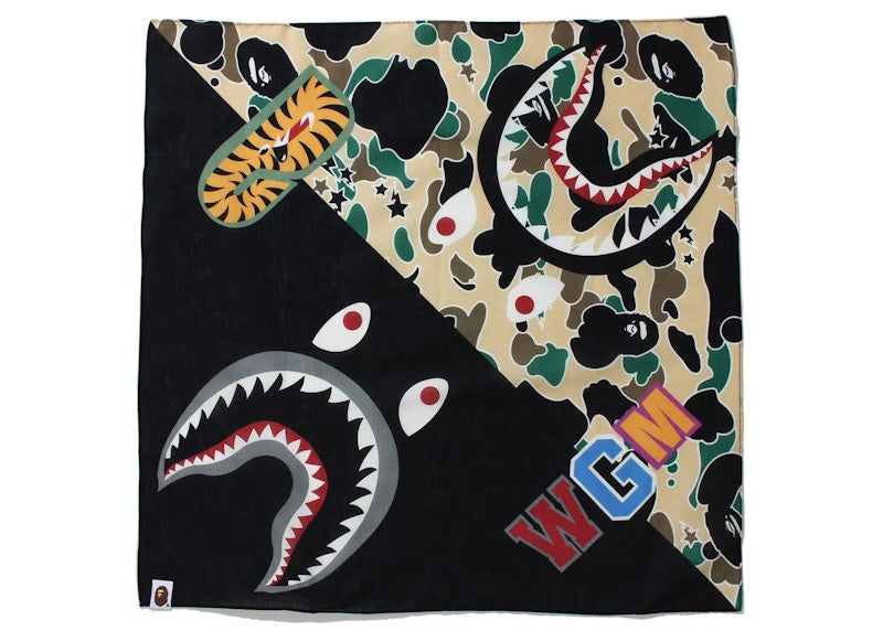 BAPE Sta Camo Shark Bandana Yellow