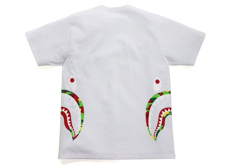 BAPE Sta Camo Side Shark Tee White/Multi