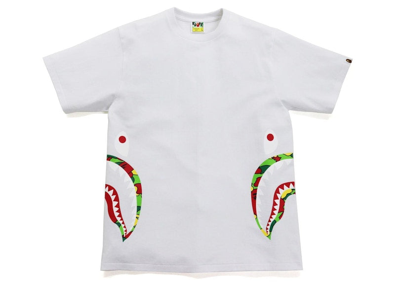 BAPE Sta Camo Side Shark Tee White/Multi