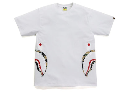 BAPE Sta Camo Side Shark Tee White/Yellow