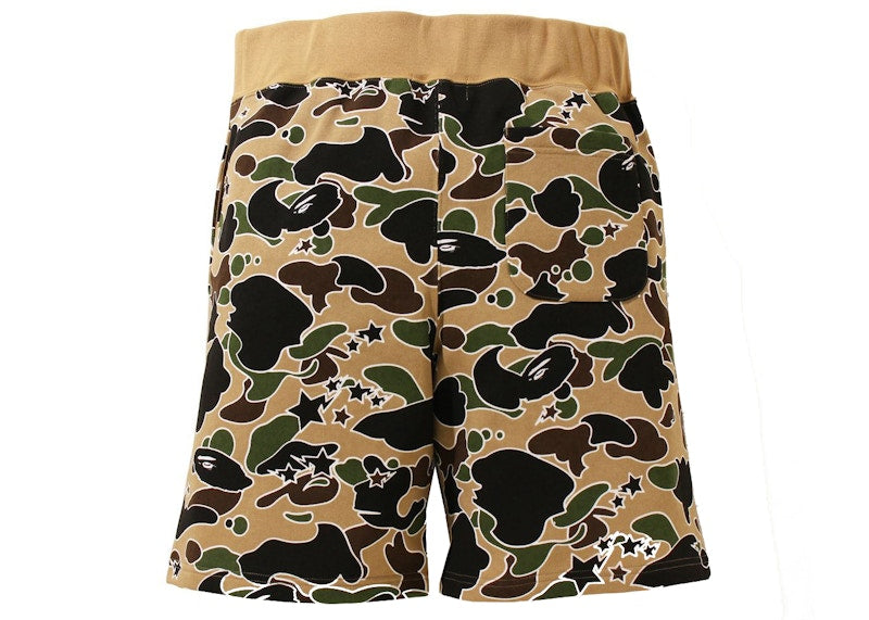 BAPE Sta Camo Sweat Shorts Yellow