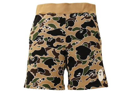 BAPE Sta Camo Sweat Shorts Yellow