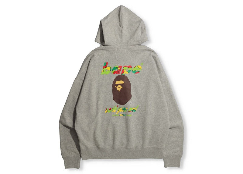 BAPE Sta Camo WGM Ape Head Loose Fit Pullover Hoodie Grey