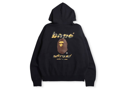 BAPE Sta Camo WGM Ape Head Loose Fit Pullover Hoodie Navy