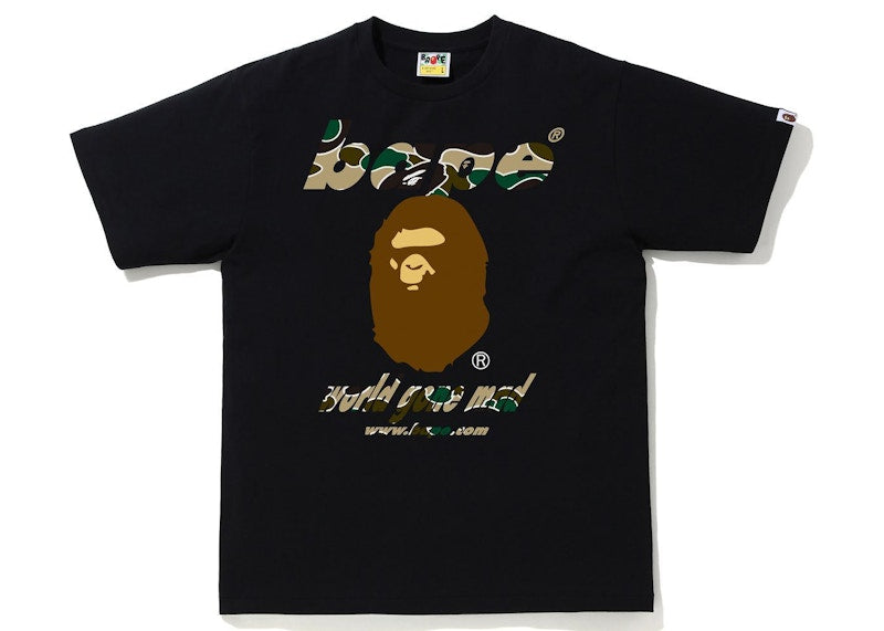BAPE Sta Camo WGM Ape Head Tee Black/Yellow