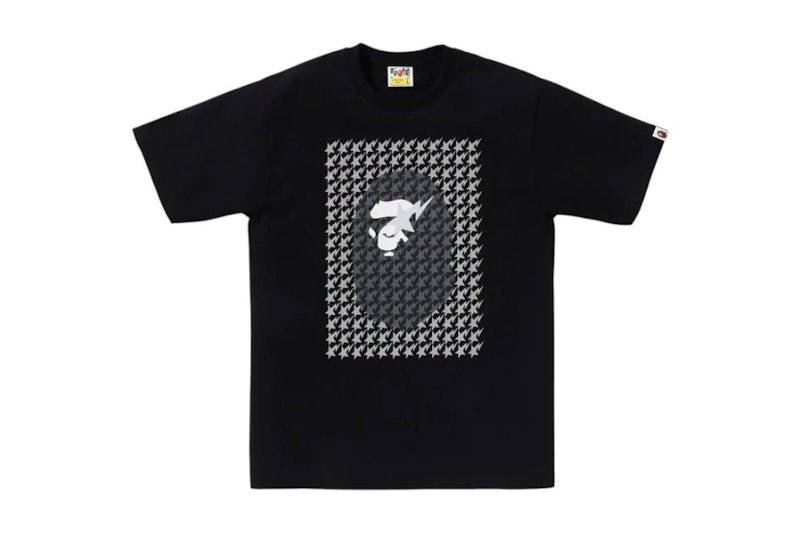 BAPE Sta Houndstooth Ape Head Tee Black/Black