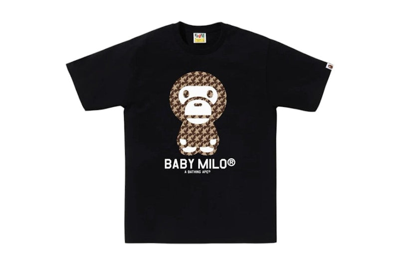 BAPE Sta Houndstooth Baby Milo Tee Black/Brown