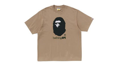 BAPE Sta Houndstooth By Bathing Ape Relaxed Fit Tee Beige