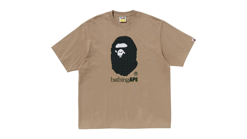 BAPE Sta Houndstooth By Bathing Ape Relaxed Fit Tee Beige