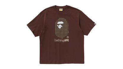 BAPE Sta Houndstooth By Bathing Ape Relaxed Fit Tee Brown