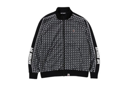 BAPE Sta Houndstooth Jacquard Track Jacket Black