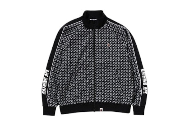 BAPE Sta Houndstooth Jacquard Track Jacket Black
