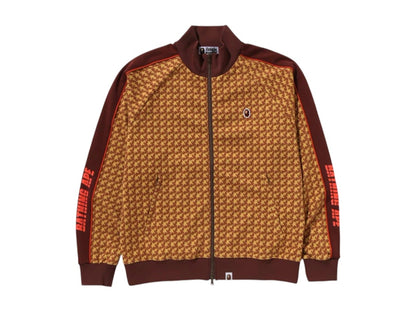 BAPE Sta Houndstooth Jacquard Track Jacket Brown