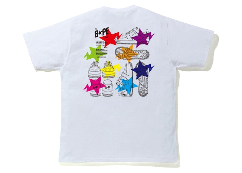 BAPE Sta Illustration Tee White