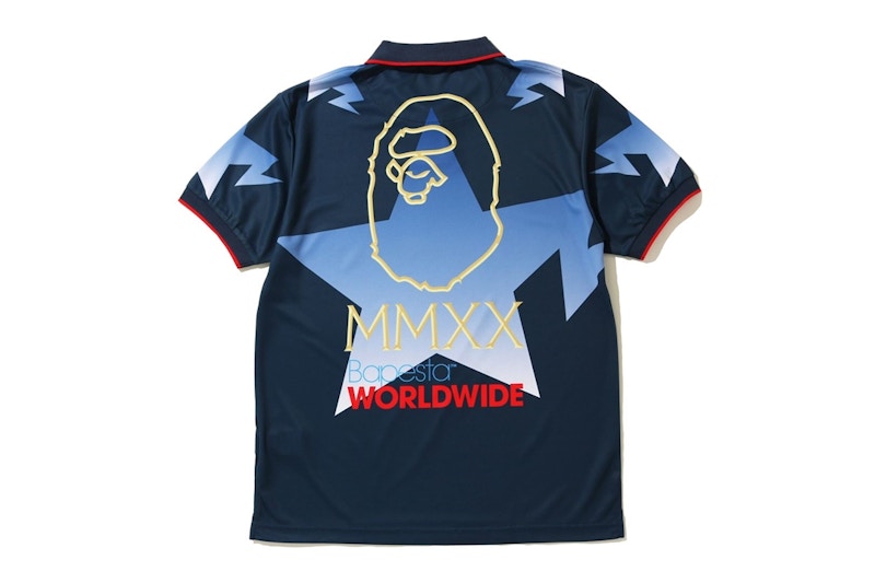 BAPE Sta Jersey Polo Navy
