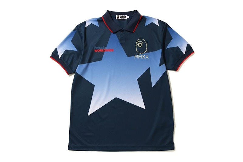 BAPE Sta Jersey Polo Navy