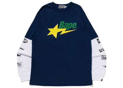BAPE Sta Layerd L/S Tee Navy