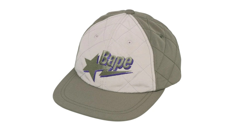 BAPE Sta Logo Quilting Cap Olivedrab