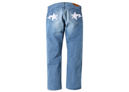 BAPE Sta Loose Fit Denim Pants Light Indigo