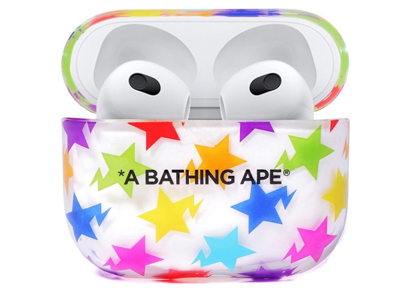 BAPE Sta Pattern Airpods Clear Case Multi