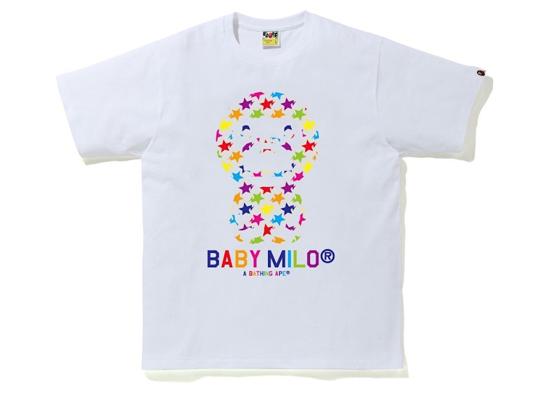BAPE Sta Pattern Baby Milo Tee White