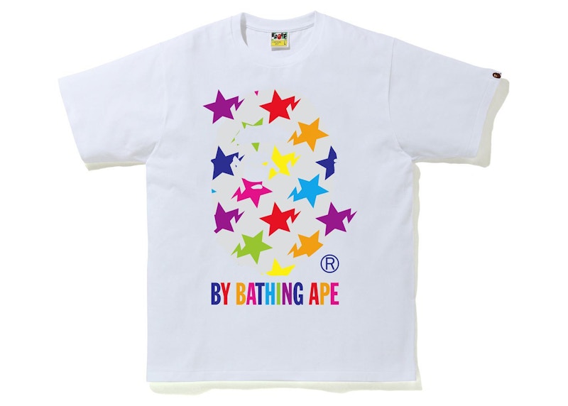 BAPE Sta Pattern By Bathing Ape Tee White