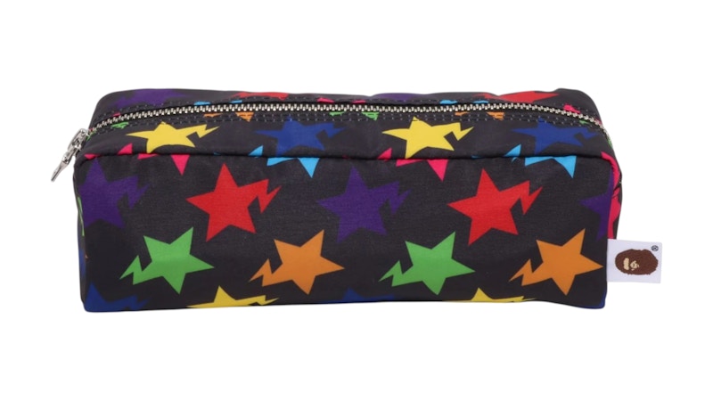 BAPE Sta Pattern Flight Travel Pouch Black