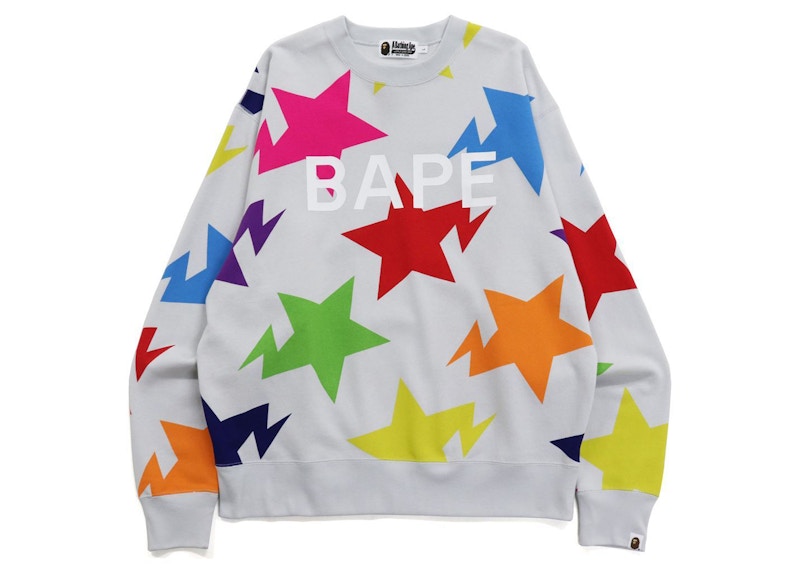 BAPE Sta Pattern Relaxed Fit Crewneck Multi