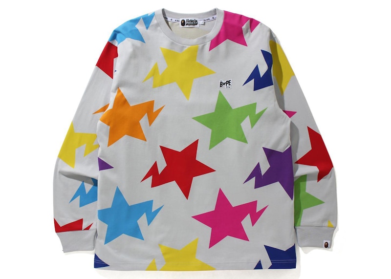 BAPE Sta Pattern Relaxed Fit L/S Tee Multi