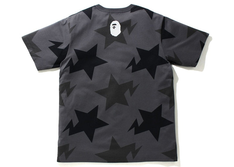BAPE Sta Pattern Relaxed Fit Tee Black