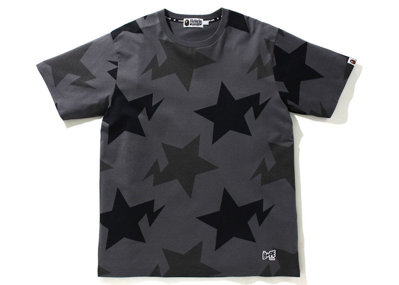 BAPE Sta Pattern Relaxed Fit Tee Black