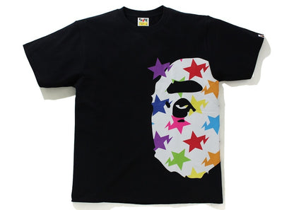 BAPE Sta Pattern Side Big Ape Head Tee Black