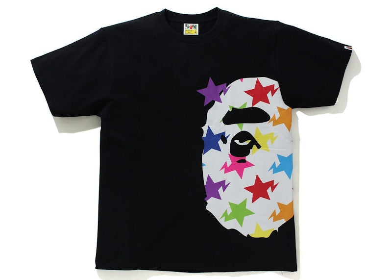 BAPE Sta Pattern Side Big Ape Head Tee Black