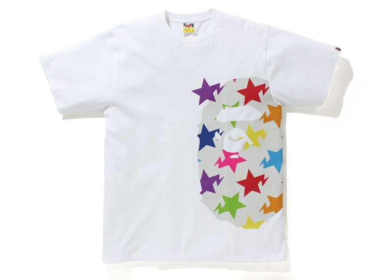 BAPE Sta Pattern Side Big Ape Head Tee White
