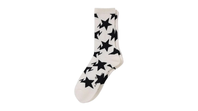 BAPE Sta Pattern Socks (SS25) White