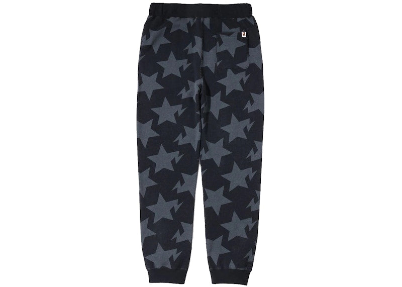 BAPE Sta Pattern Sweat Pants Black