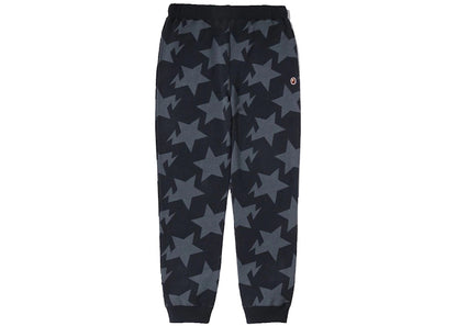 BAPE Sta Pattern Sweat Pants Black