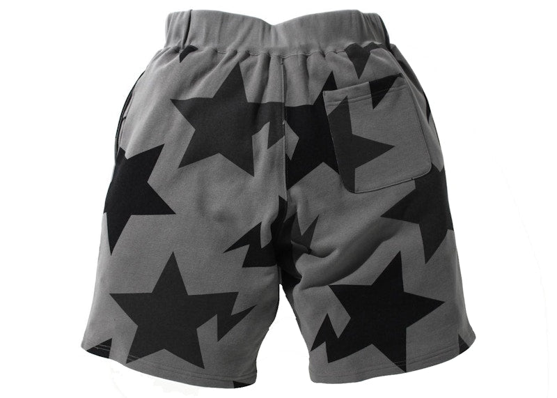 BAPE Sta Pattern Wide Fit Sweat Shorts Black