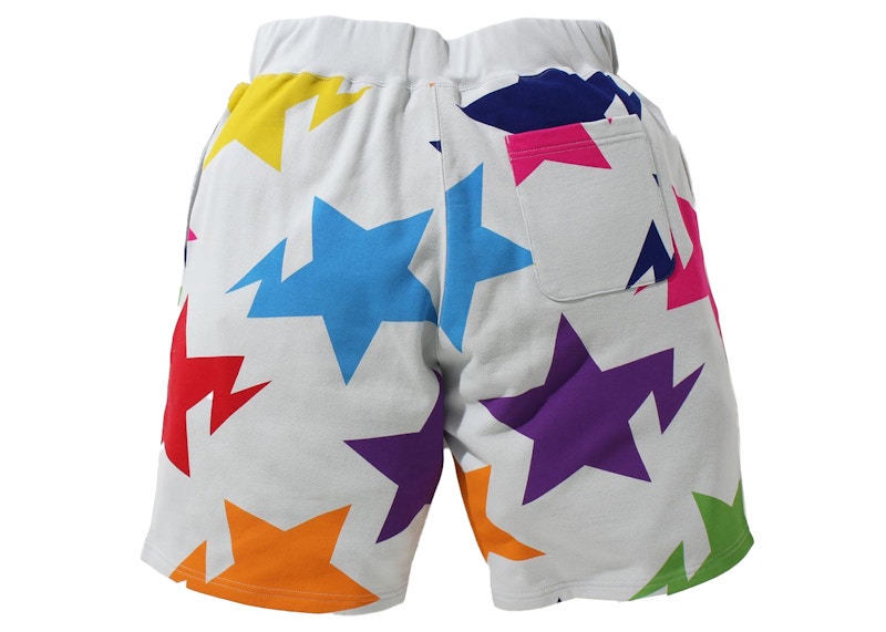 BAPE Sta Pattern Wide Fit Sweat Shorts Multi