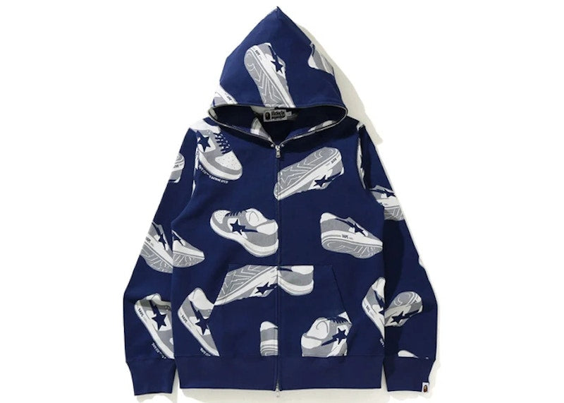 BAPE Sta Random Full Zip Hoodie Navy