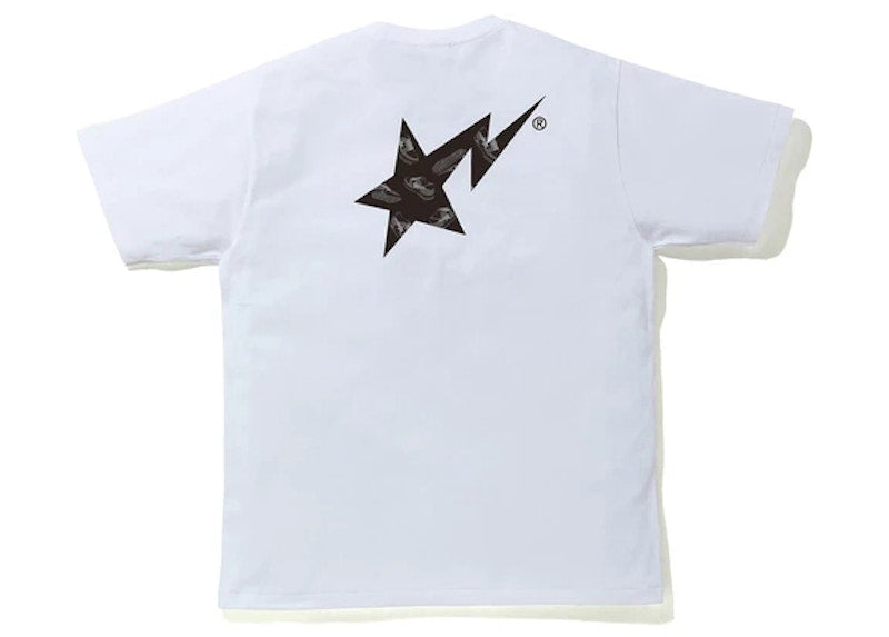 BAPE Sta Random Logo Tee White/Black