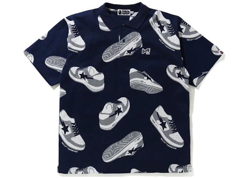 BAPE Sta Random Relaxed Polo Navy