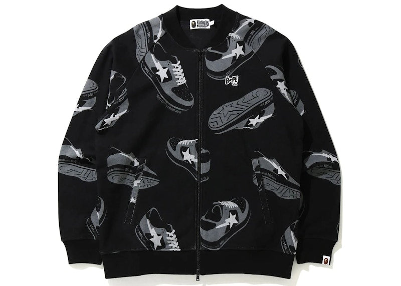 BAPE Sta Random Sweat Jersey Top Black