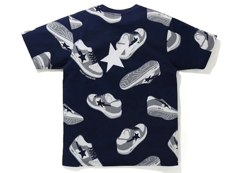 BAPE Sta Random Tee Navy